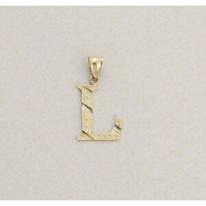Pendant Only 10k Yellow Gold Letter L Initial Monogram Pendant